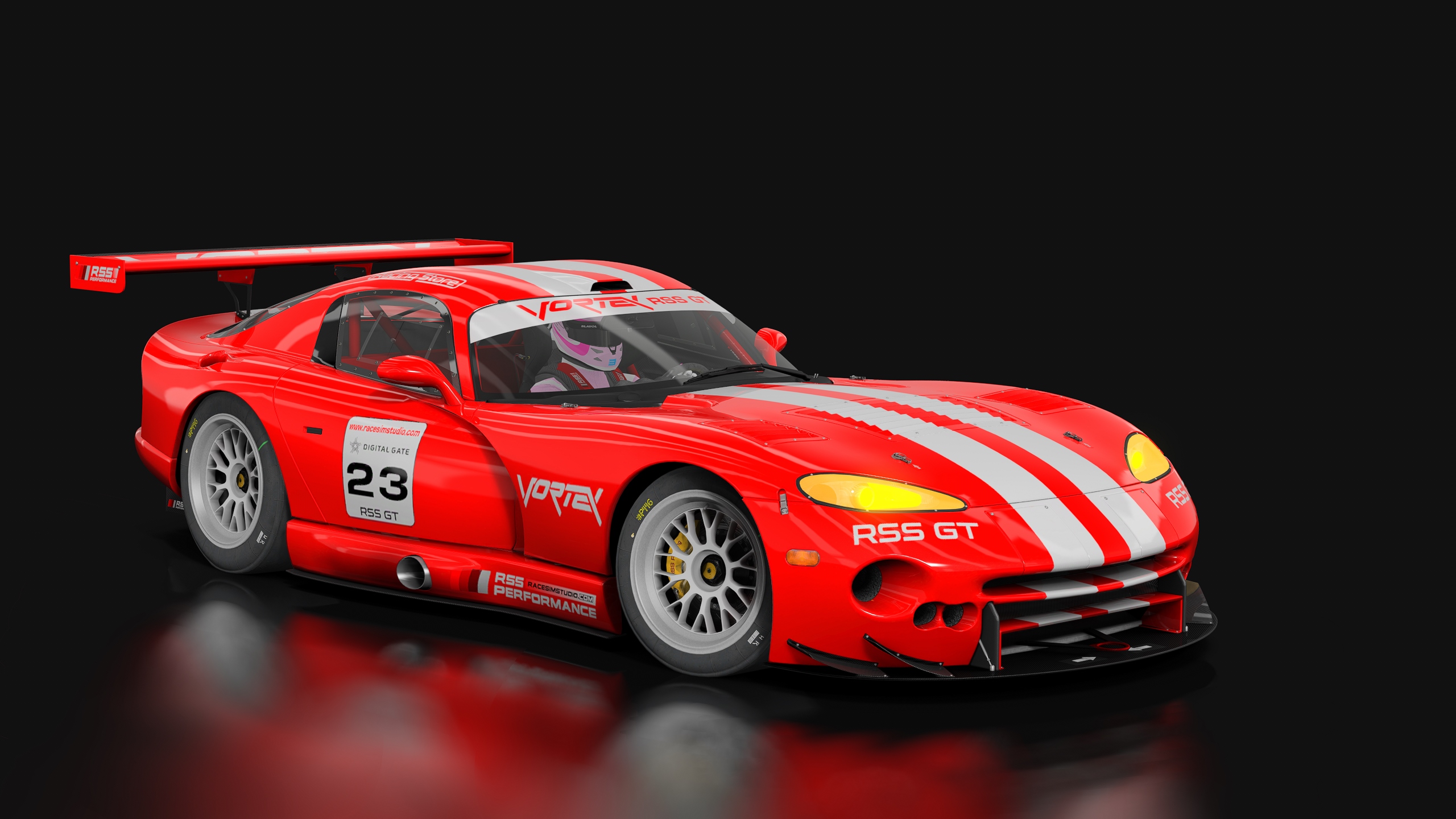 GT Vortex V10, skin red_stripes