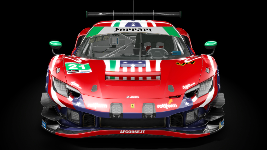 Ferrari 296 GT3, skin 2024_IMSA Af Corse #21 Rolex24