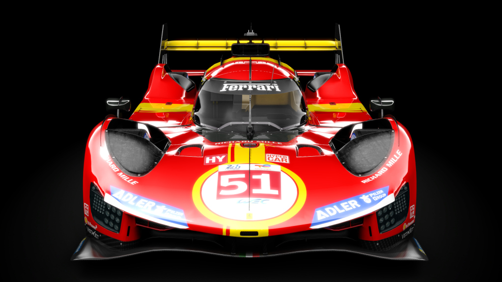 Ferrari 499P, skin AF_Corse_2023_LeMans_Ferrari_51