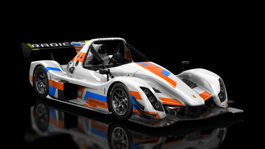 Radical SR10 XXR, skin Orange Blue on White