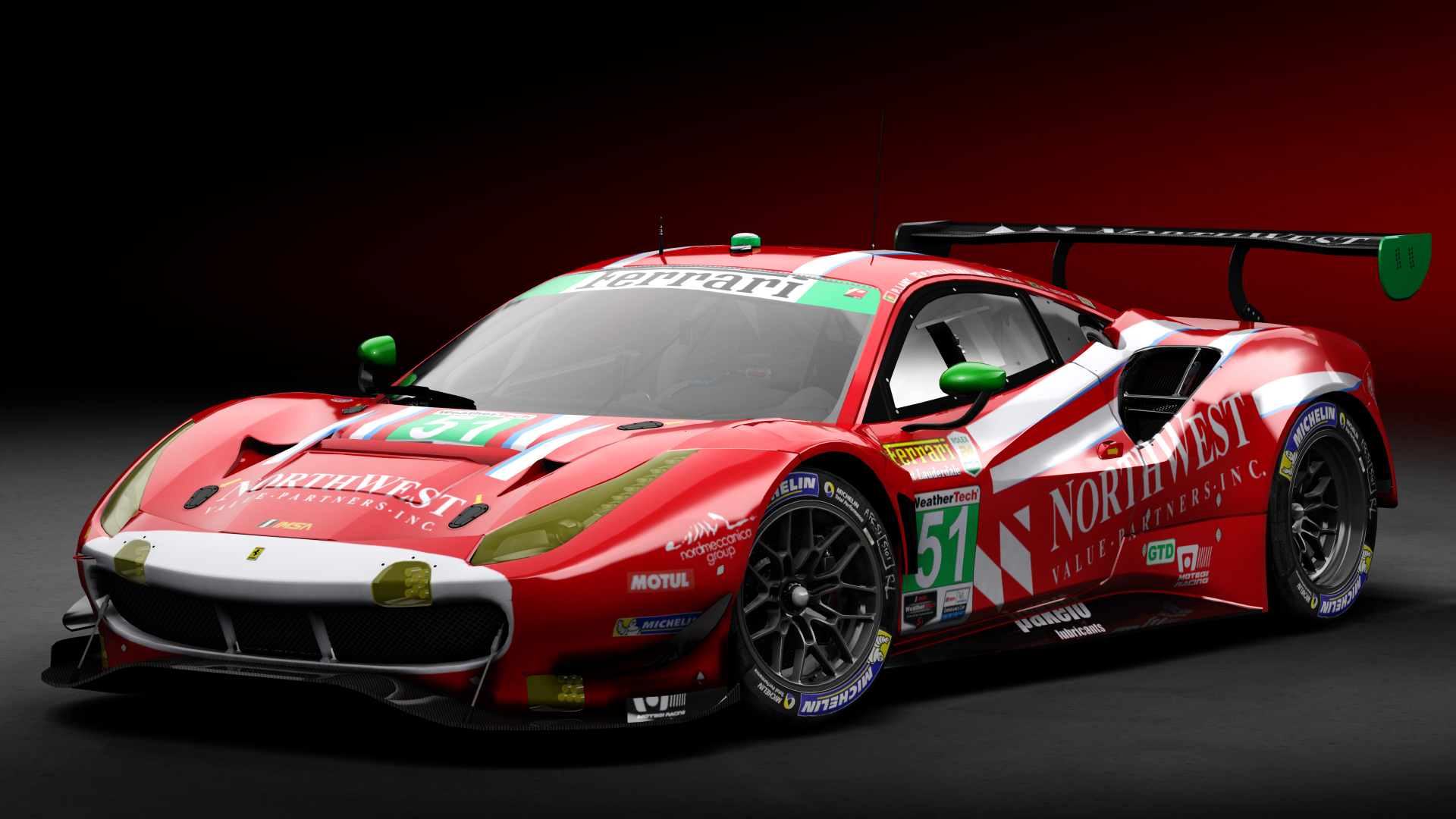 2018 Ferrari 488 GTD [Michelotto], skin 2019 #51 Spirit of Race IMSA