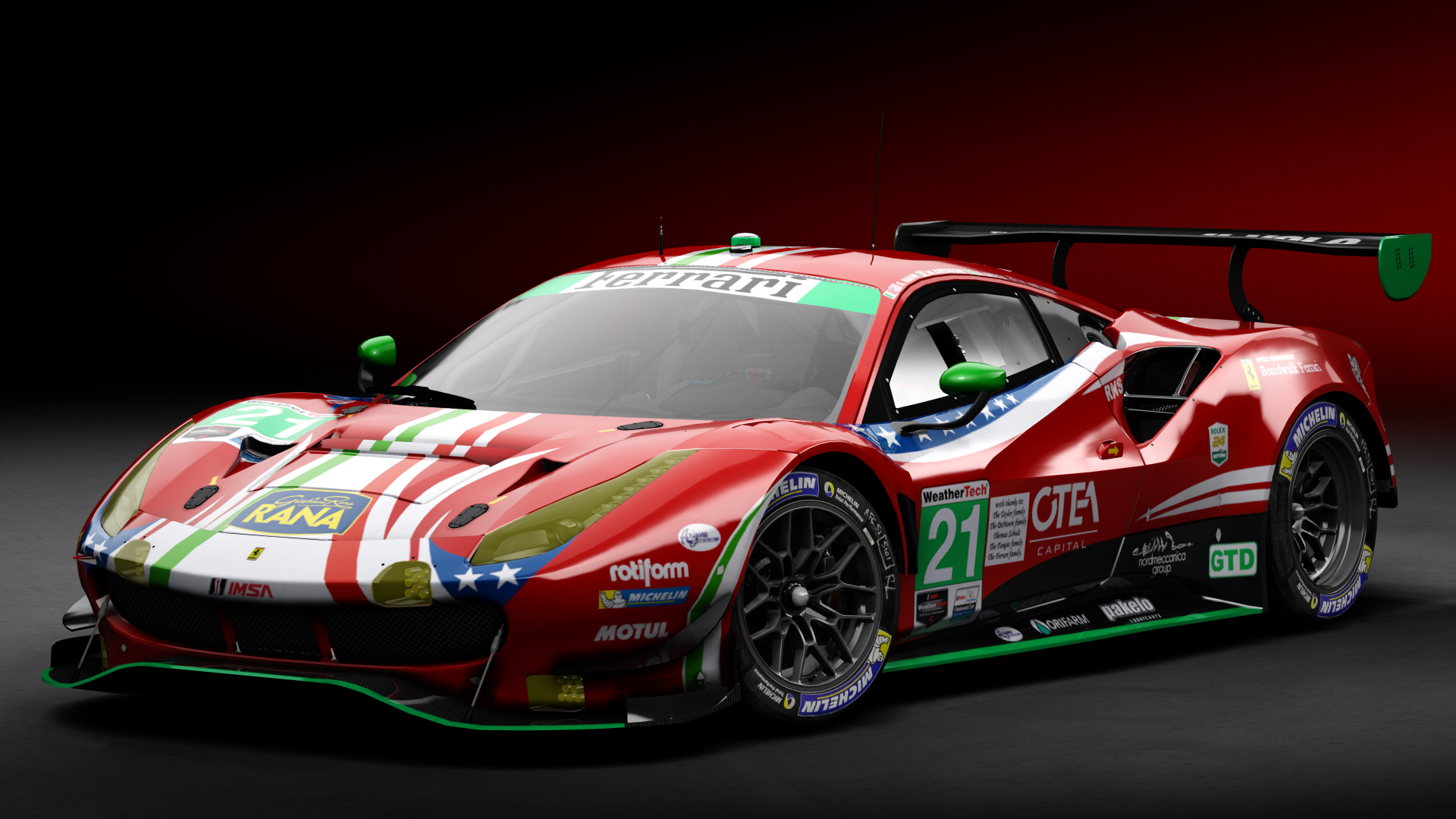 2018 Ferrari 488 GTD [Michelotto], skin 2021 #21 AF Corse IMSA