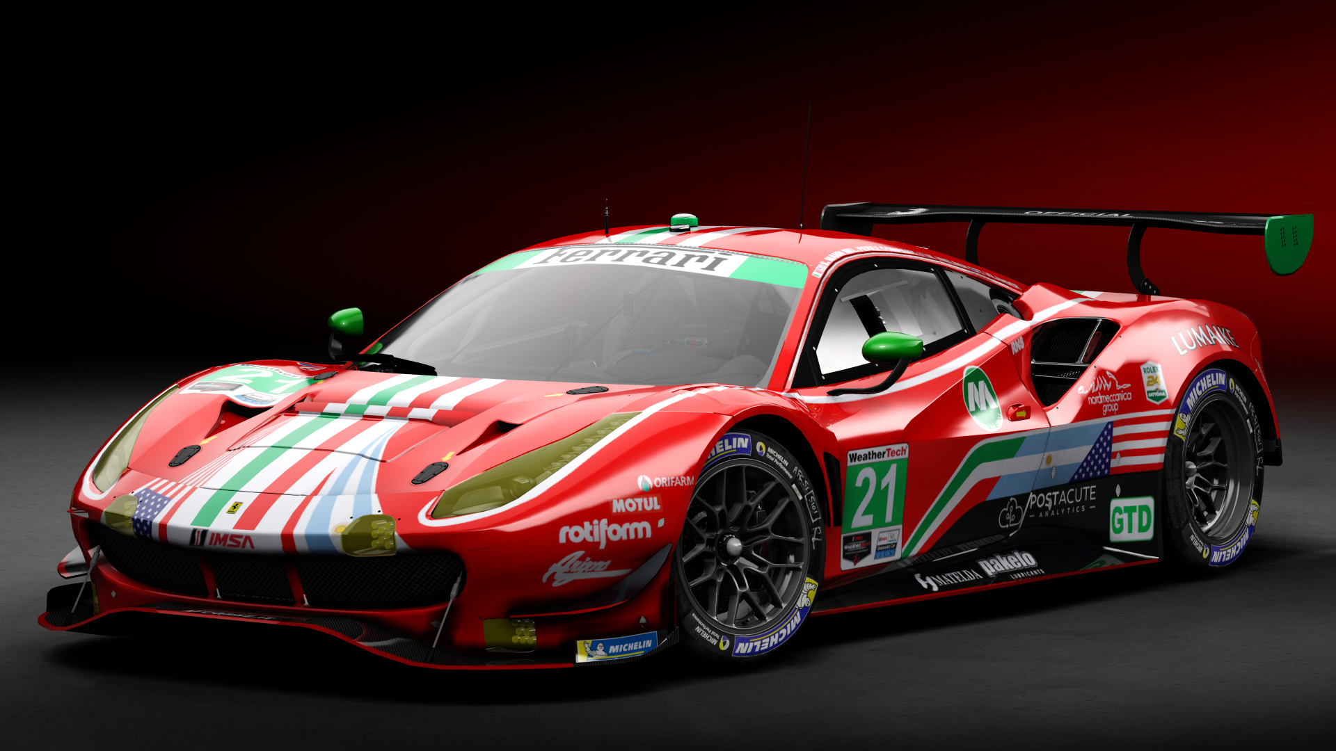 2018 Ferrari 488 GTD [Michelotto], skin 2022 #21 AF Corse IMSA