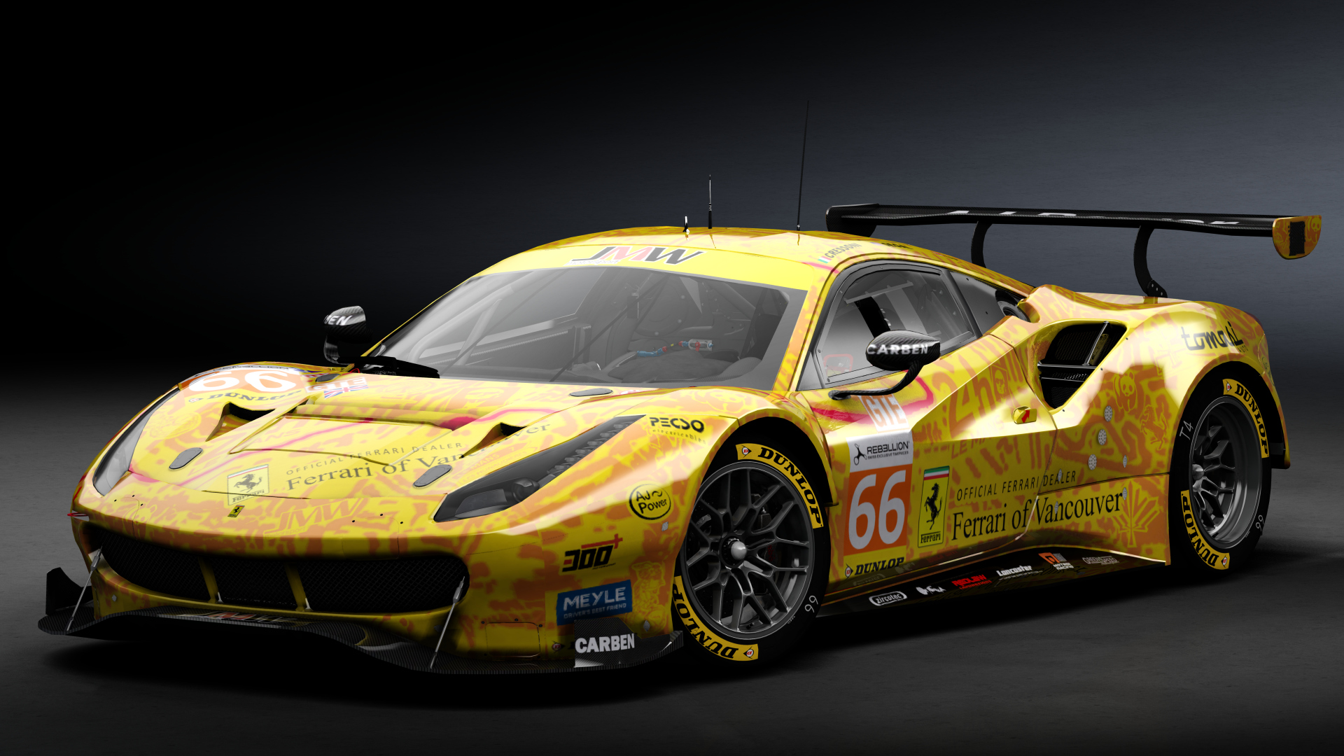 2018 Ferrari 488 GTE Evo [Michelotto], skin 2019 #66 JMW Motorsport ELMS