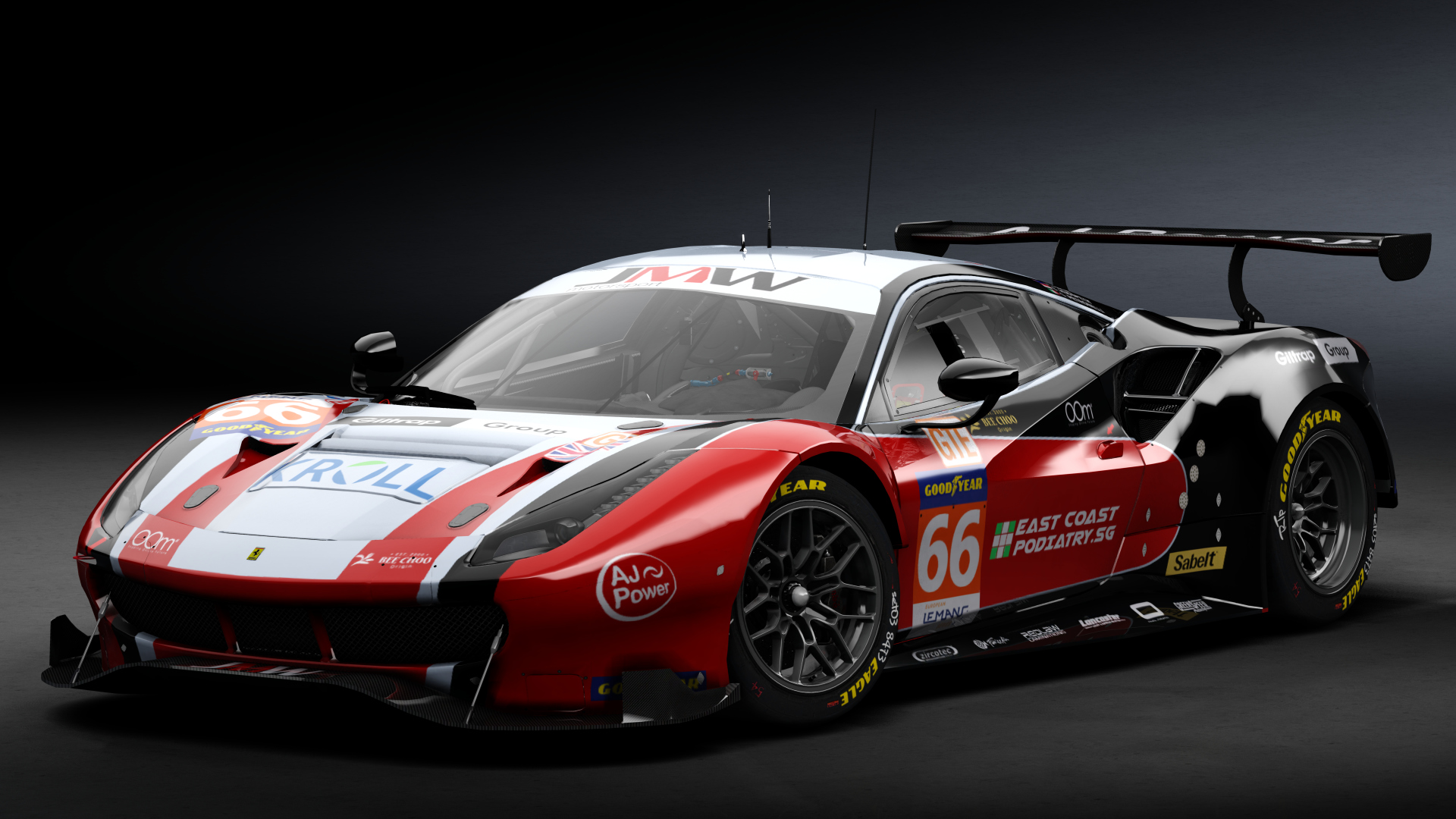 2018 Ferrari 488 GTE Evo [Michelotto], skin 2022 #66 JMW Motorsport ELMS