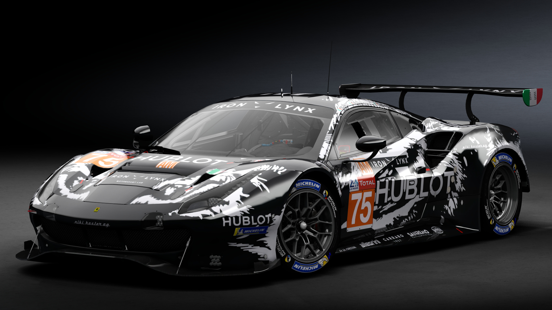 2018 Ferrari 488 GTE Evo Le Mans Spec [Michelotto], skin 2020 #75 Iron Lynx LM24