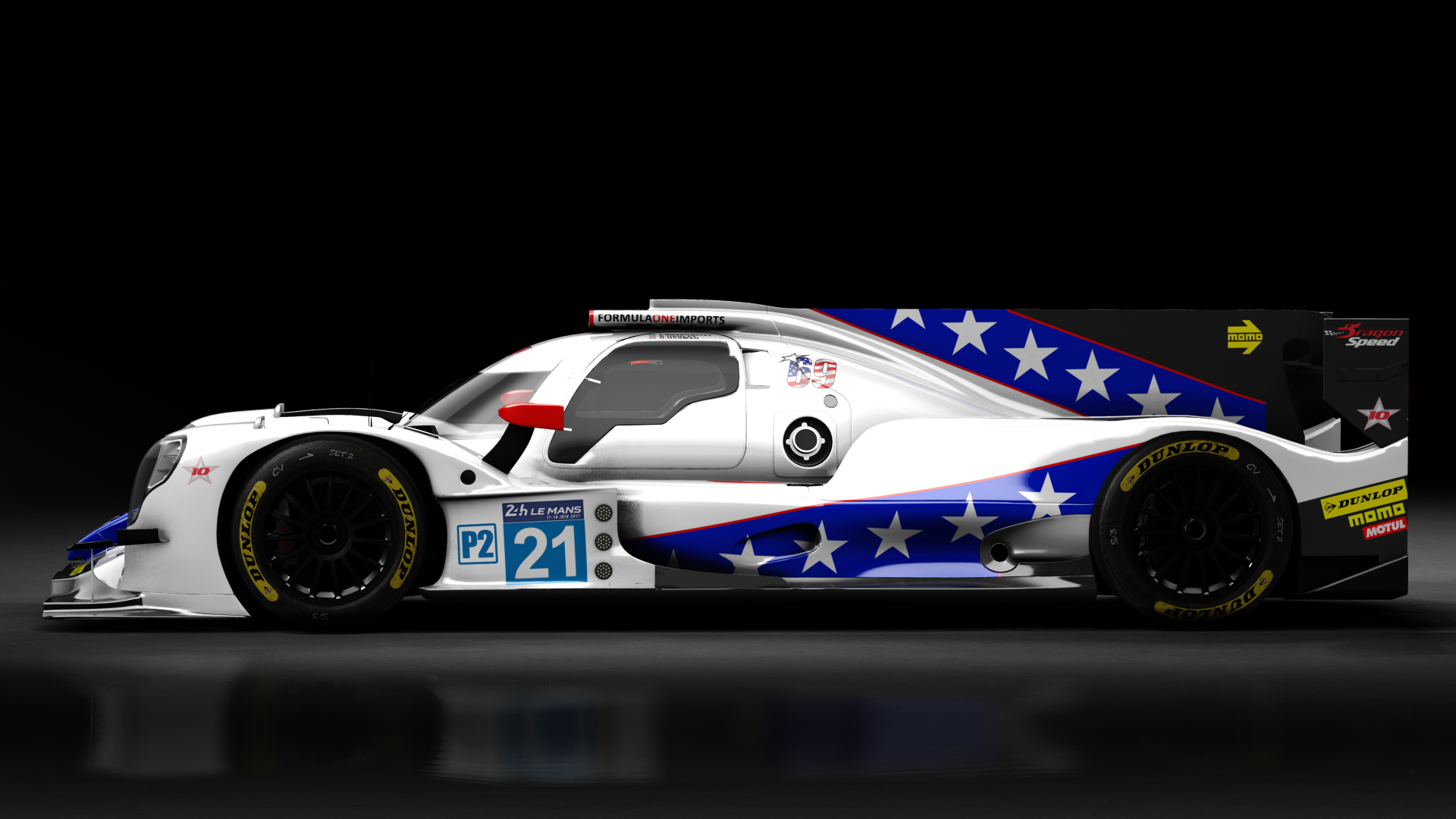 2017 Oreca 07 LMP2, skin 2017 #21 Dragon Speed USA LM24