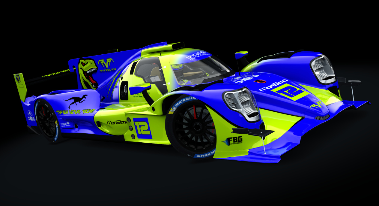 2017 Oreca 07 LMP2, skin 2024 #12 Romain Boubour Raptor Virtual Racing