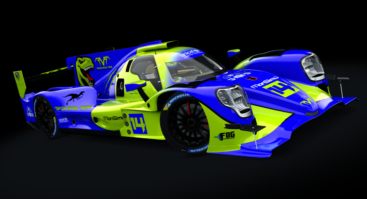 2017 Oreca 07 LMP2, skin 2024 #14 Bruno Cragnaz Raptor Virtual Racing