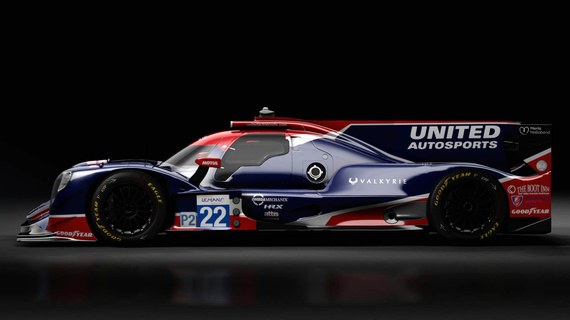 2022 Oreca 07 LMP2, skin 2022 #22 United Autosports ELMS