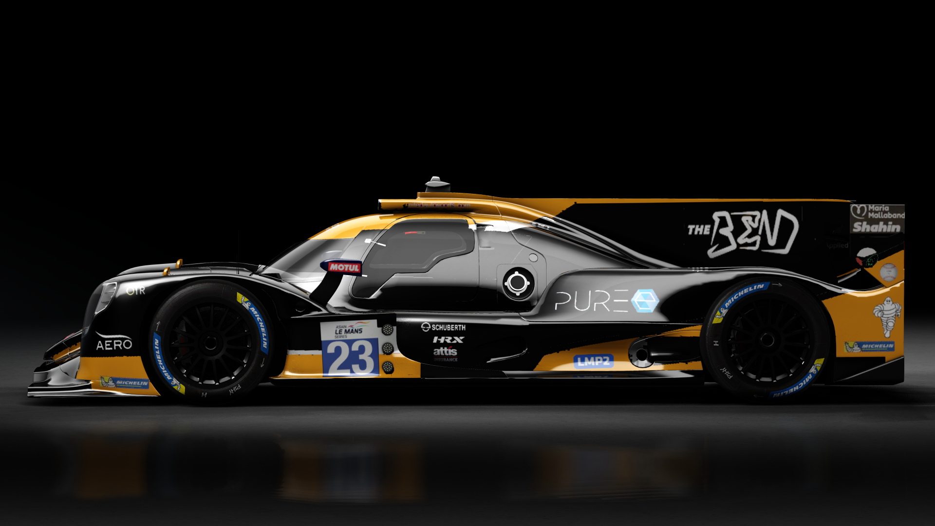 2022 Oreca 07 LMP2, skin 2023 #23 United Autosports AsLMS