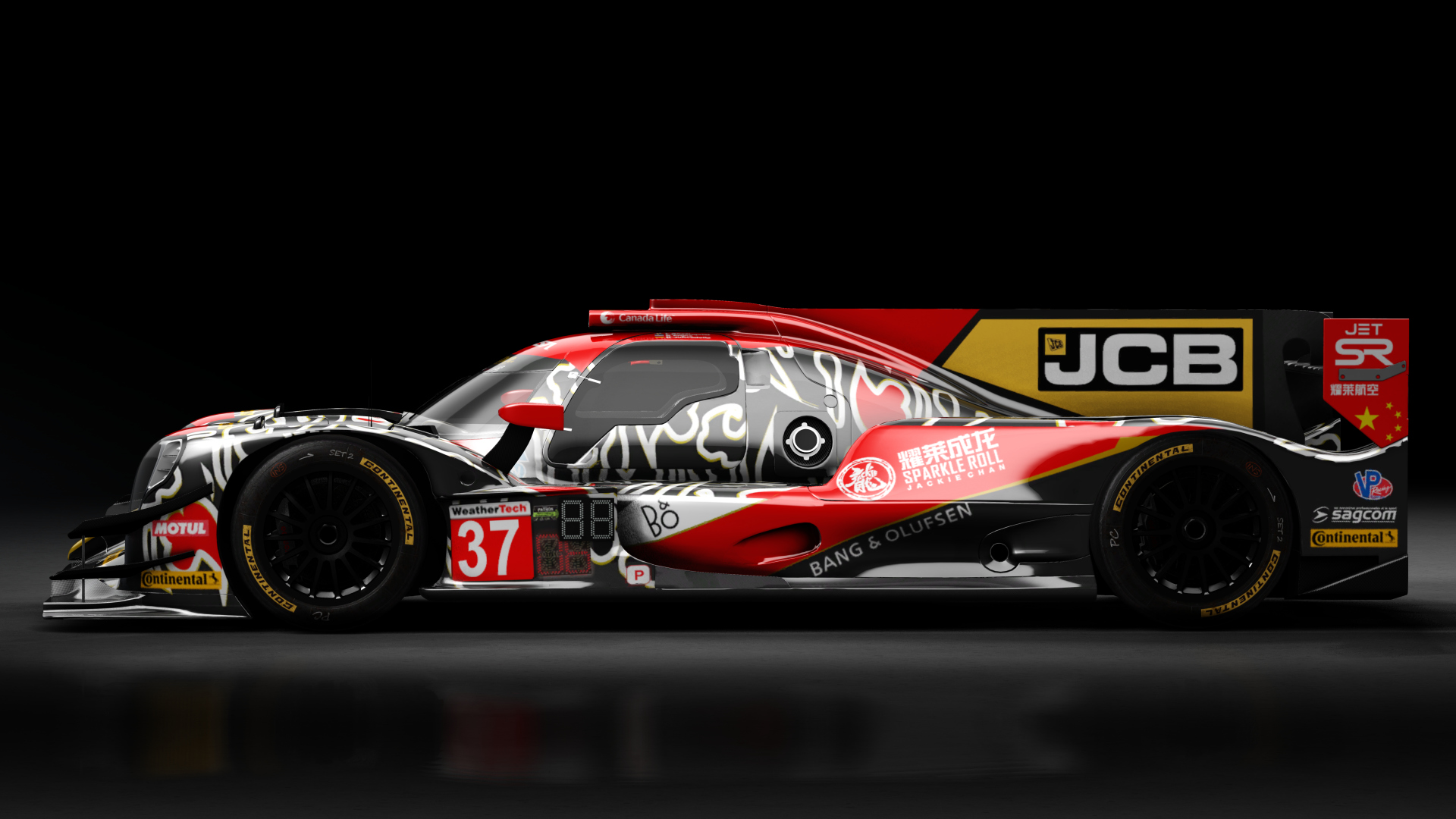 Oreca 07 LMP2 IMSA, skin 2018 #37 Jackie Chan Racing IMSA