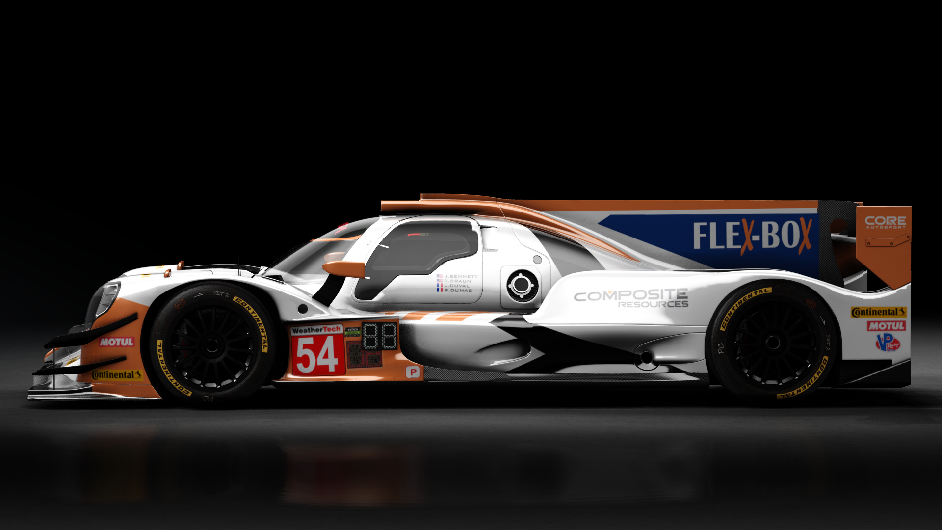 Oreca 07 LMP2 IMSA, skin 2018 #54 CORE Autosport IMSA