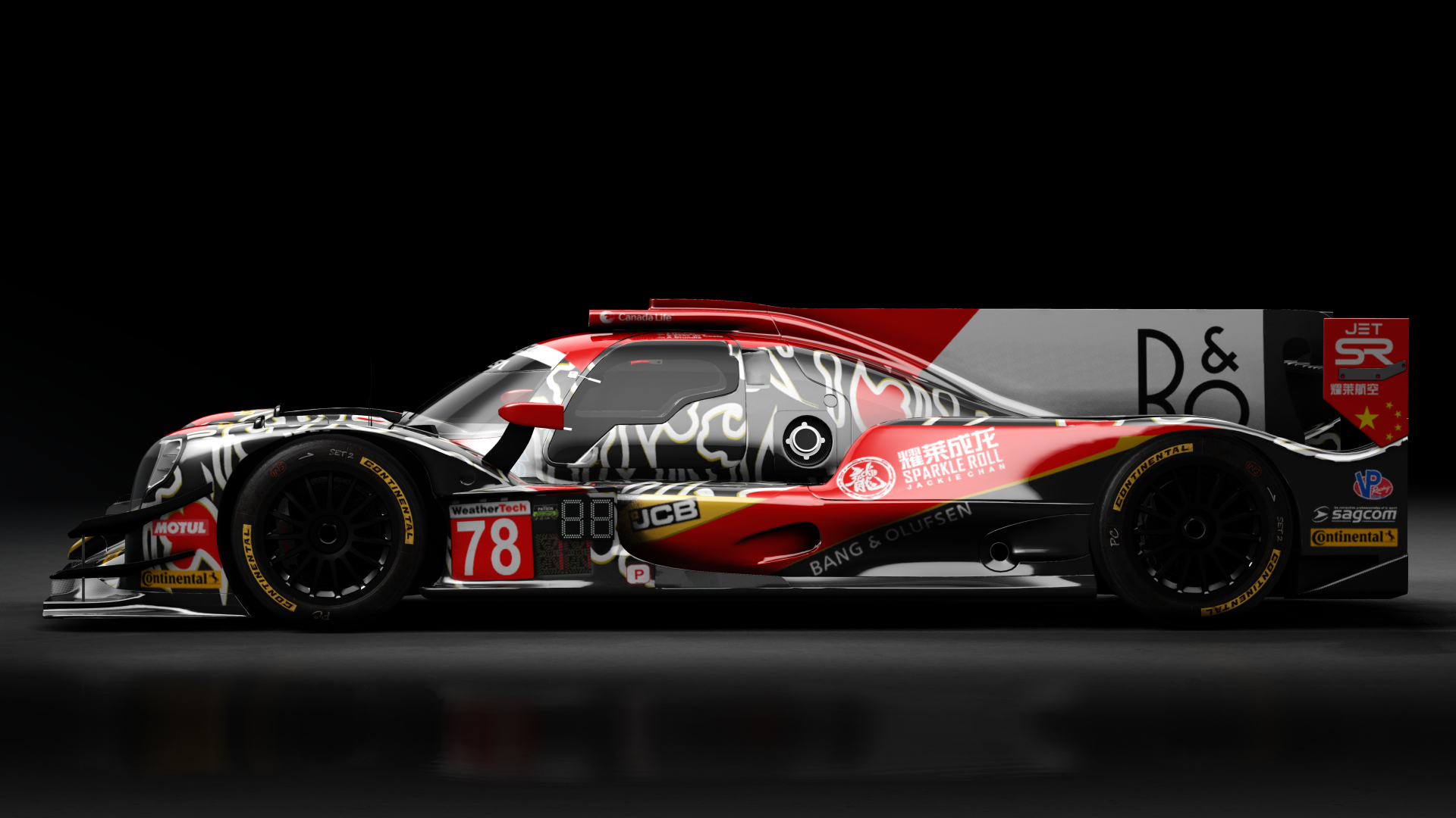 Oreca 07 LMP2 IMSA, skin 2018 #78 Jackie Chan Racing IMSA