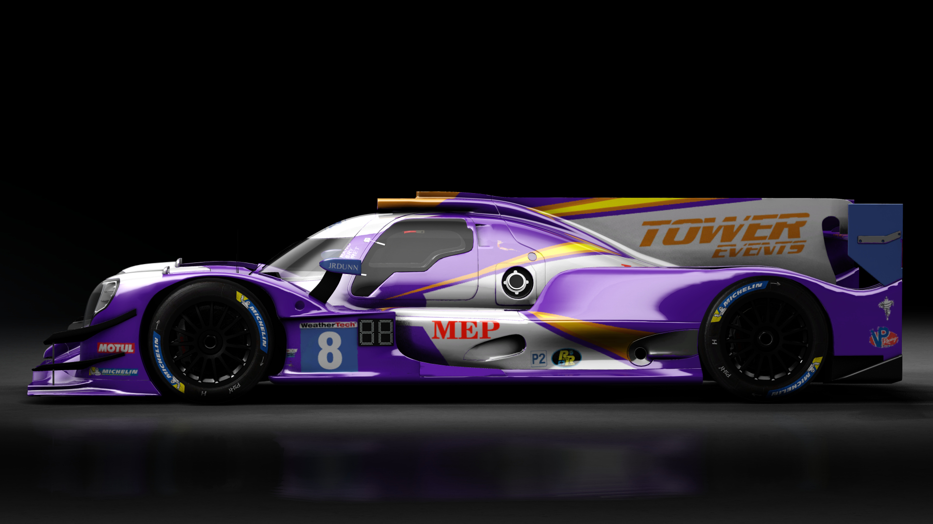 Oreca 07 LMP2 IMSA, skin 2021 #08 Tower Motorsport by Starworks IMSA