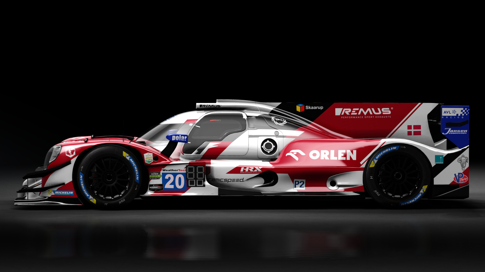 Oreca 07 LMP2 IMSA, skin 2021 #20 High Class Racing IMSA