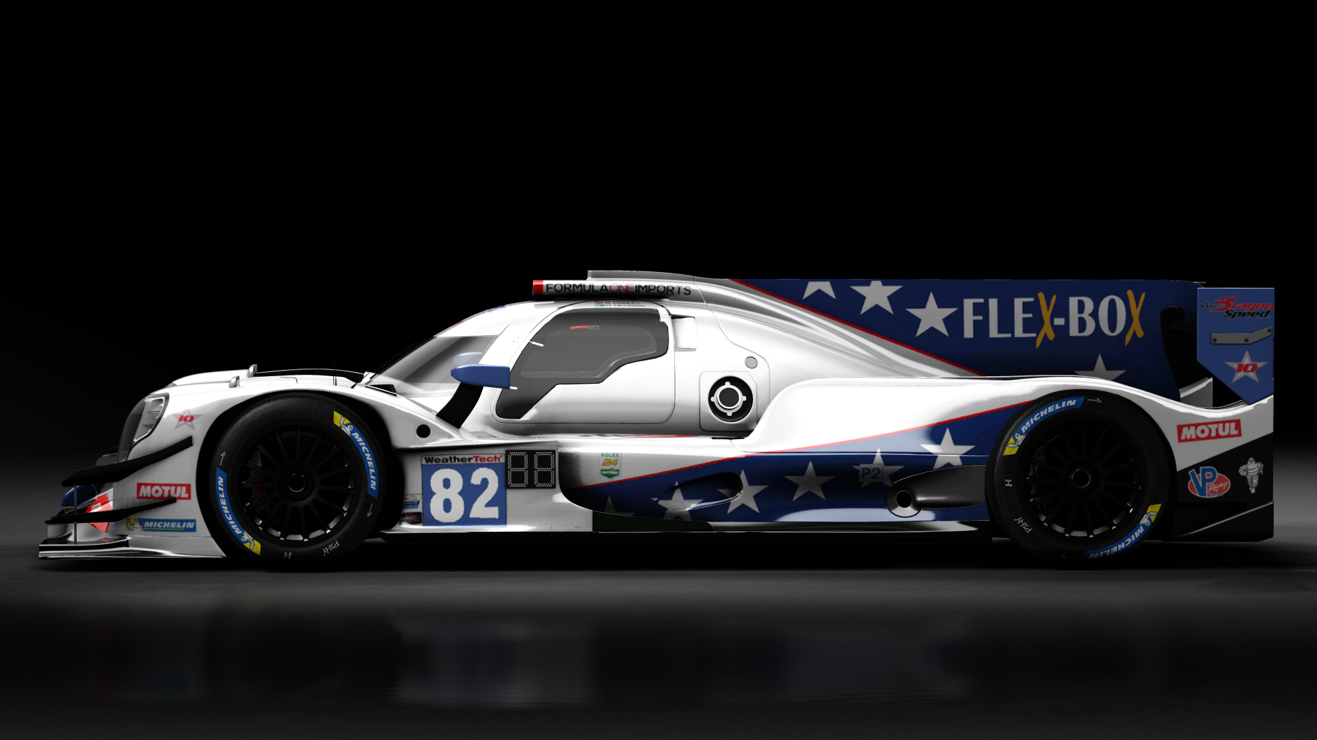 Oreca 07 LMP2 IMSA, skin 2021 #82 DragonSpeed USA IMSA