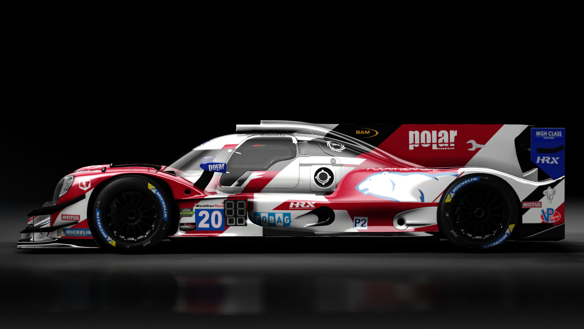 Oreca 07 LMP2 IMSA, skin 2022 #20 High Class Racing IMSA