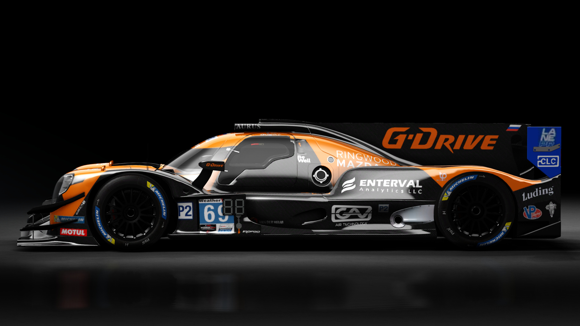 Oreca 07 LMP2 IMSA, skin 2022 #69 G-Drive Racing IMSA