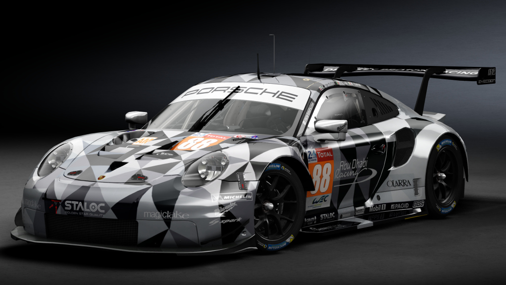 2018 Porsche 911 RSR GTE, skin 2018 #88 Dempsey-Proton Competition LM24