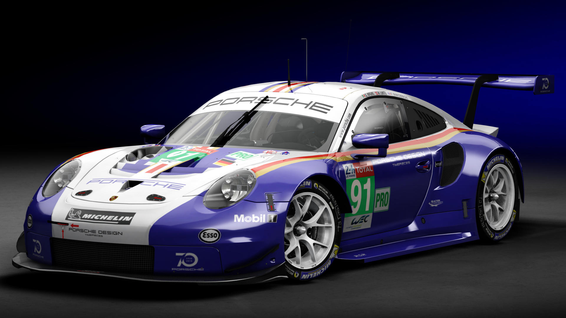 2018 Porsche 911 RSR GTE, skin 2018 #91 Porsche GT Team LM24