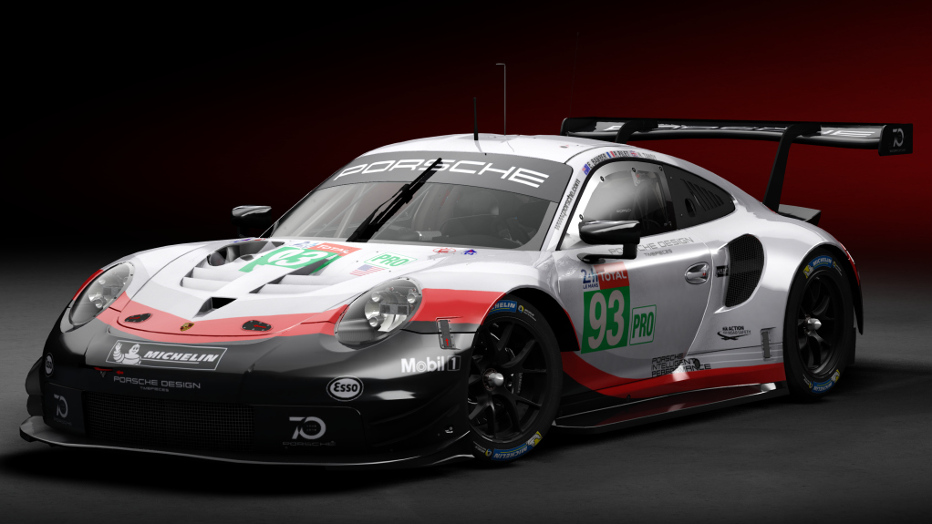 2018 Porsche 911 RSR GTE, skin 2018 #93 Porsche GT Team LM24