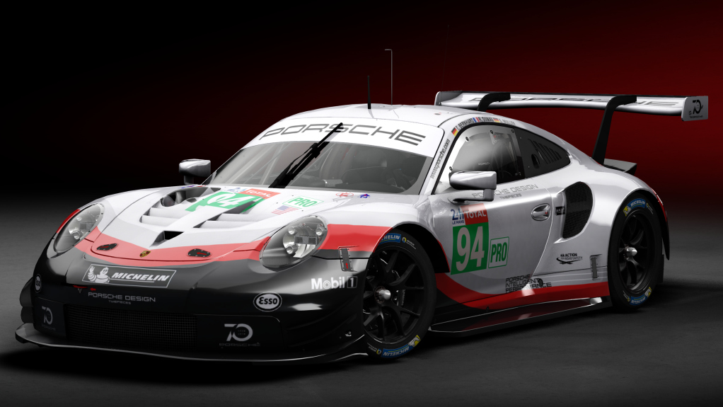 2018 Porsche 911 RSR GTE, skin 2018 #94 Porsche GT Team LM24