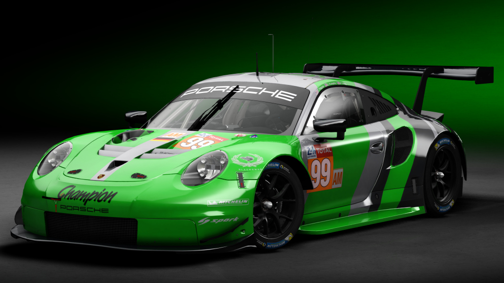 2018 Porsche 911 RSR GTE, skin 2018 #99 Proton Competition LM24