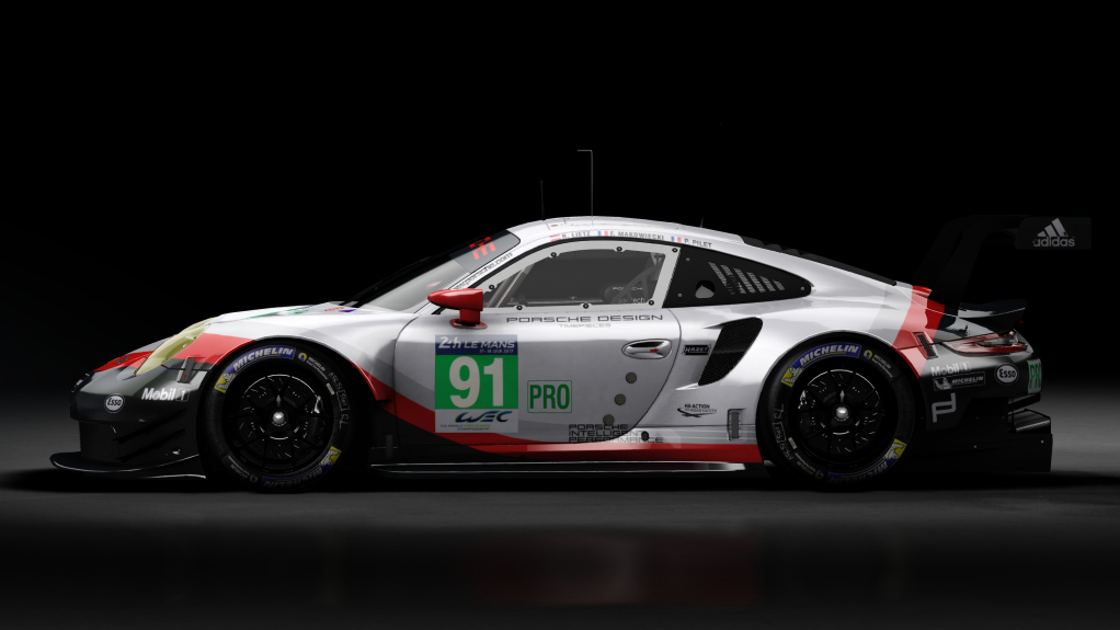 2018 Porsche 911 (991.II) RSR GTE, skin 2017 #91 Porsche GT Team LM24