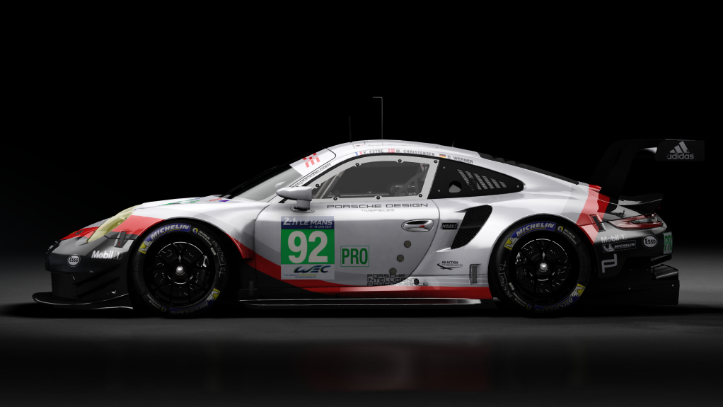 2018 Porsche 911 (991.II) RSR GTE, skin 2017 #92 Porsche GT Team LM24