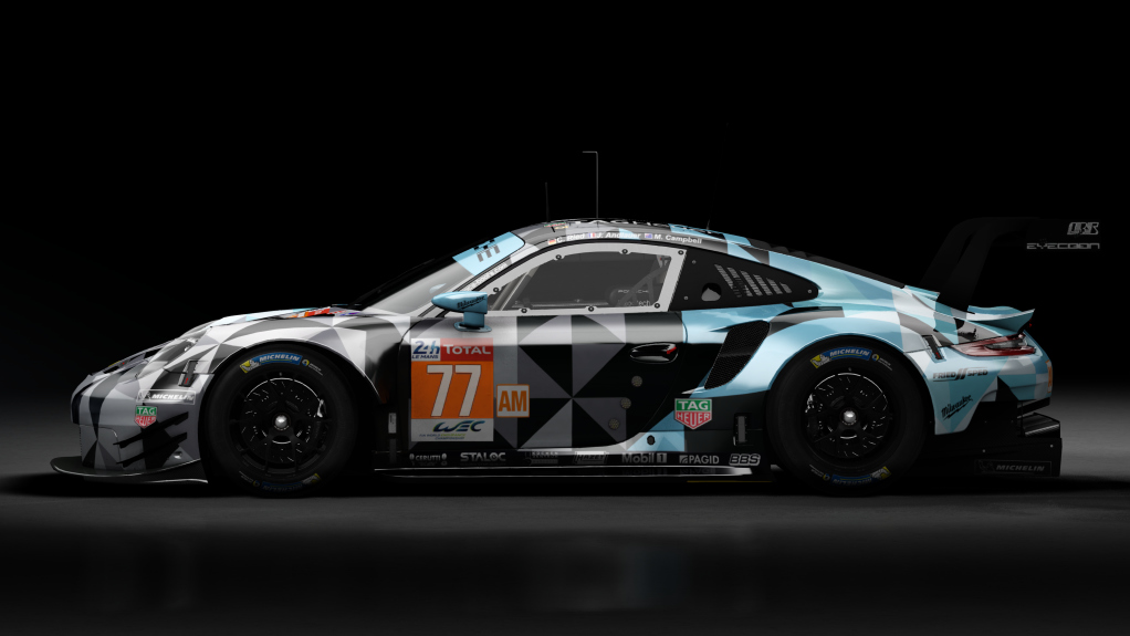 2018 Porsche 911 (991.II) RSR GTE, skin 2018 #77 Dempsey-Proton Competition LM24