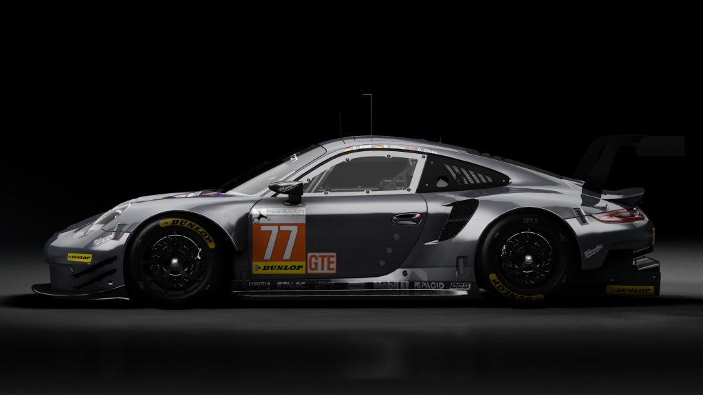 2018 Porsche 911 (991.II) RSR GTE, skin 2018 #77 Proton Competition ELMS