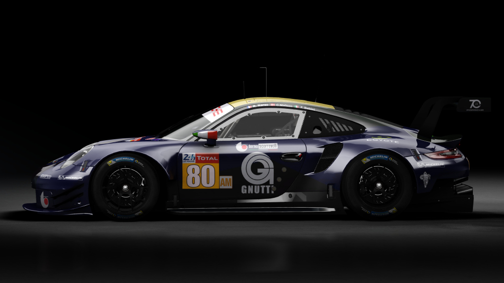 2018 Porsche 911 (991.II) RSR GTE, skin 2018 #80 Ebimotors LM24