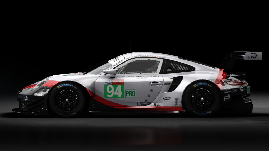 2018 Porsche 911 (991.II) RSR GTE, skin 2018 #94 Porsche GT Team LM24