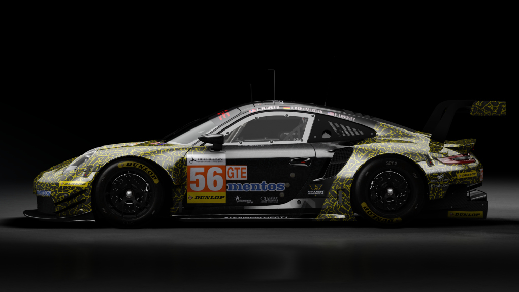 2018 Porsche 911 (991.II) RSR GTE, skin 2019 #56 Team Project 1 ELMS