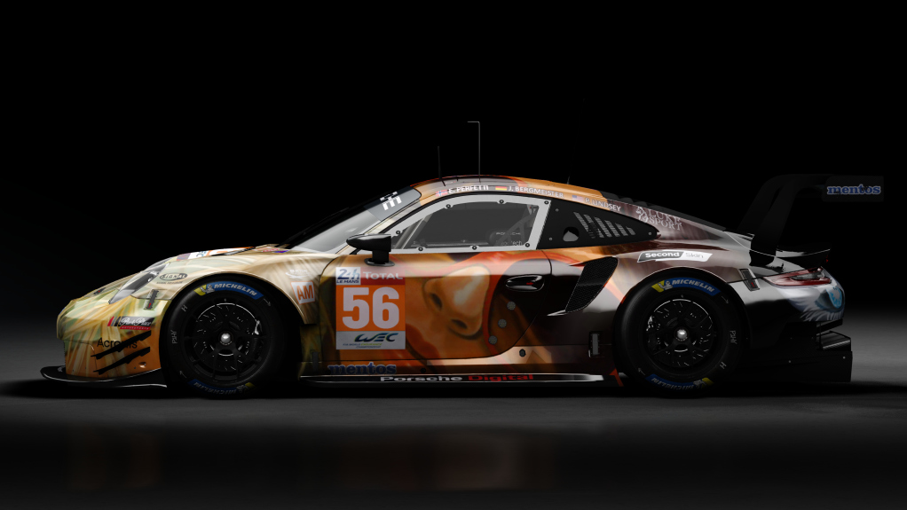 2018 Porsche 911 (991.II) RSR GTE, skin 2019 #56 Team Project 1 LM24