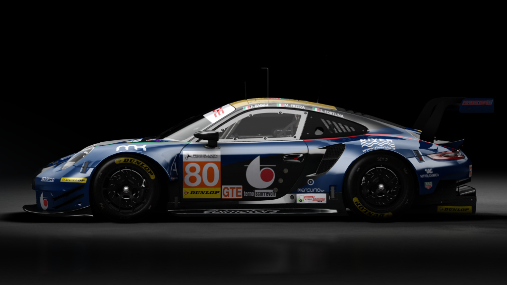 2018 Porsche 911 (991.II) RSR GTE, skin 2019 #80 Ebimotors ELMS