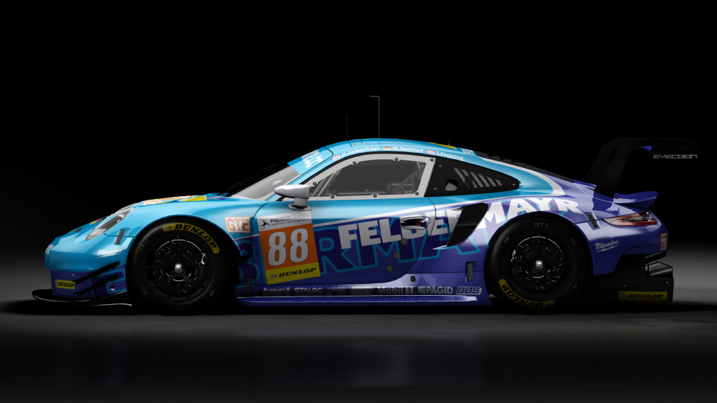 2018 Porsche 911 (991.II) RSR GTE, skin 2019 #88 Proton Competition ELMS