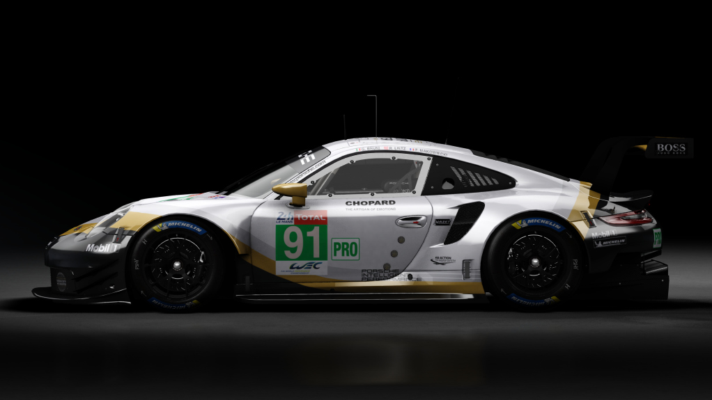 2018 Porsche 911 (991.II) RSR GTE, skin 2019 #91 Porsche GT Team LM24