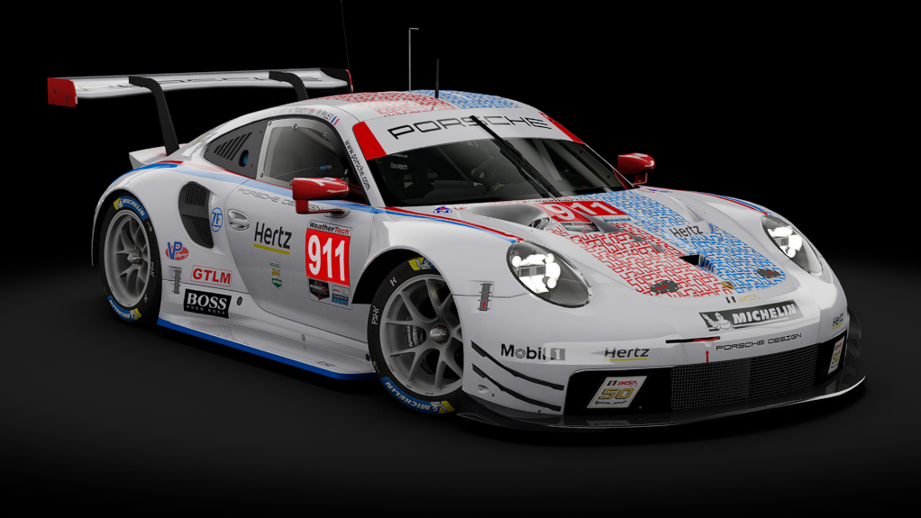 2018 Porsche 911 (991.II) RSR GTE, skin 2019 #911 Porsche GT Team IMSA 24H