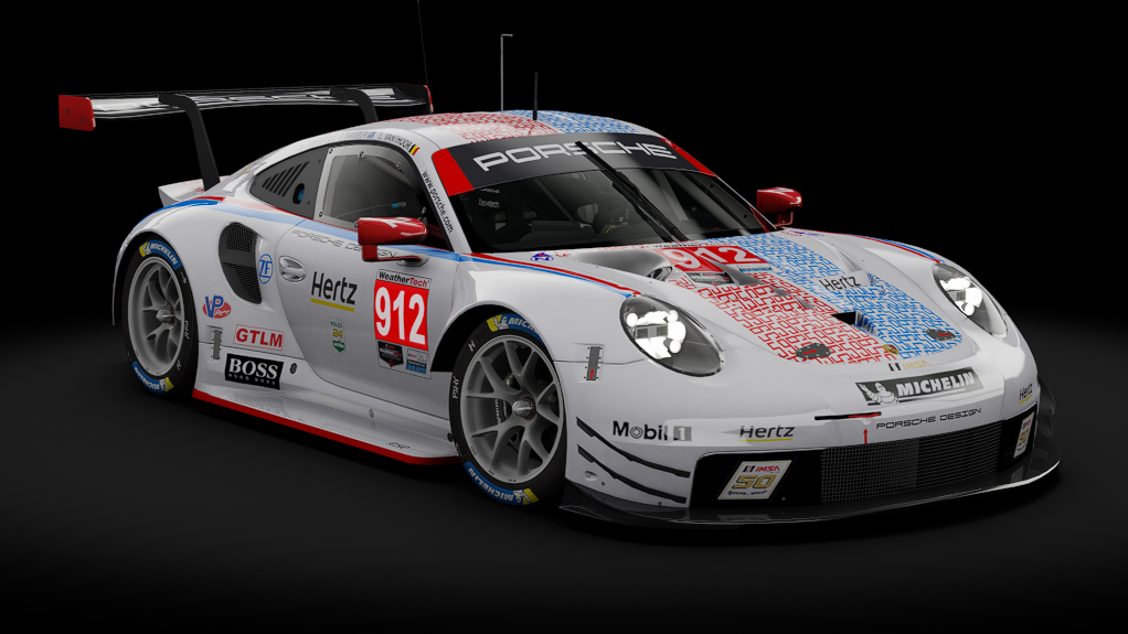 2018 Porsche 911 (991.II) RSR GTE, skin 2019 #912 Porsche GT Team IMSA 24H