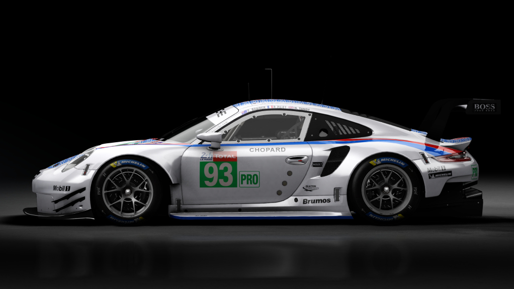 2018 Porsche 911 (991.II) RSR GTE, skin 2019 #93 Porsche GT Team LM24