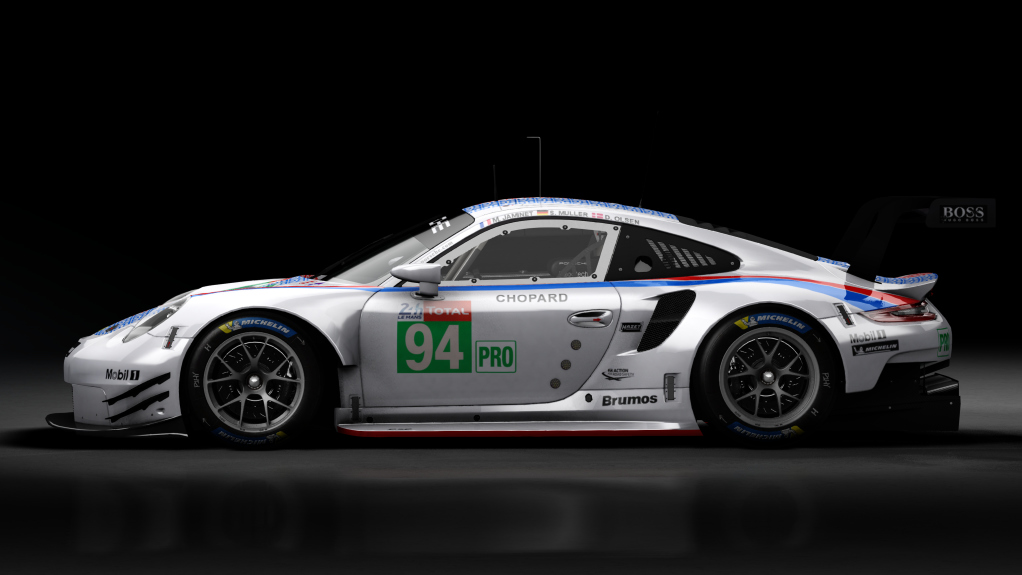 2018 Porsche 911 (991.II) RSR GTE, skin 2019 #94 Porsche GT Team LM24