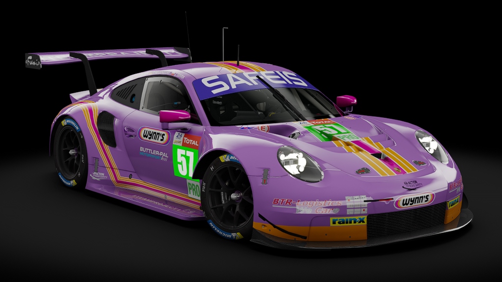 2018 Porsche 911 (991.II) RSR GTE, skin 2020 #57 Team Project 1 LM24 VIRTUAL