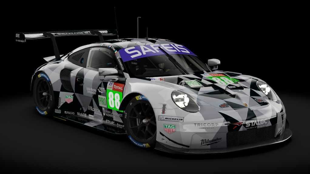 2018 Porsche 911 (991.II) RSR GTE, skin 2020 #88 Dempsey-Proton Compétition LM24 VIRTUAL