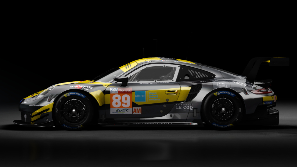 2018 Porsche 911 (991.II) RSR GTE, skin 2020 #89 Team Project 1 LM24