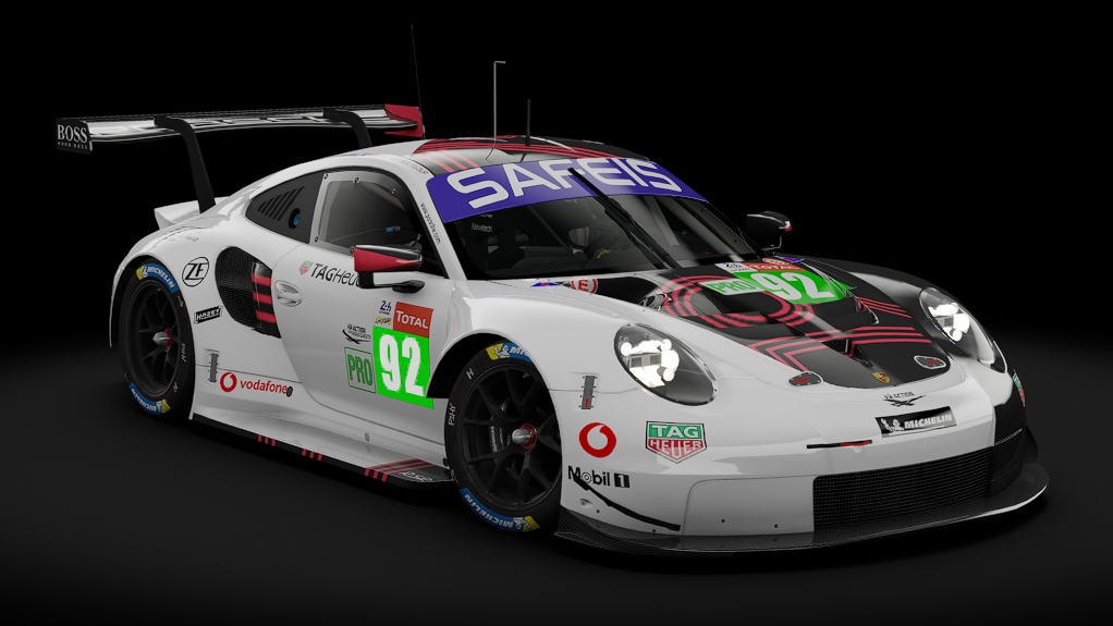 2018 Porsche 911 (991.II) RSR GTE, skin 2020 #92 Porsche Esports Team LM24 VIRTUAL