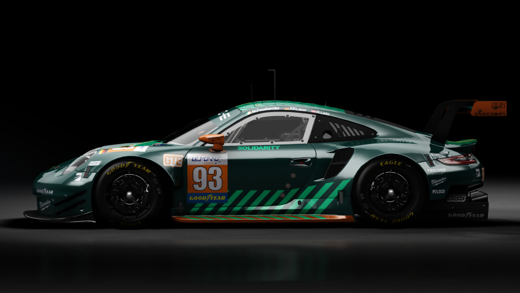 2018 Porsche 911 (991.II) RSR GTE, skin 2020 #93 Proton Competition ELMS