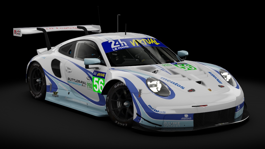 2018 Porsche 911 (991.II) RSR GTE, skin 2022 #56 Team Project 1 x BPM LM24 VIRTUAL