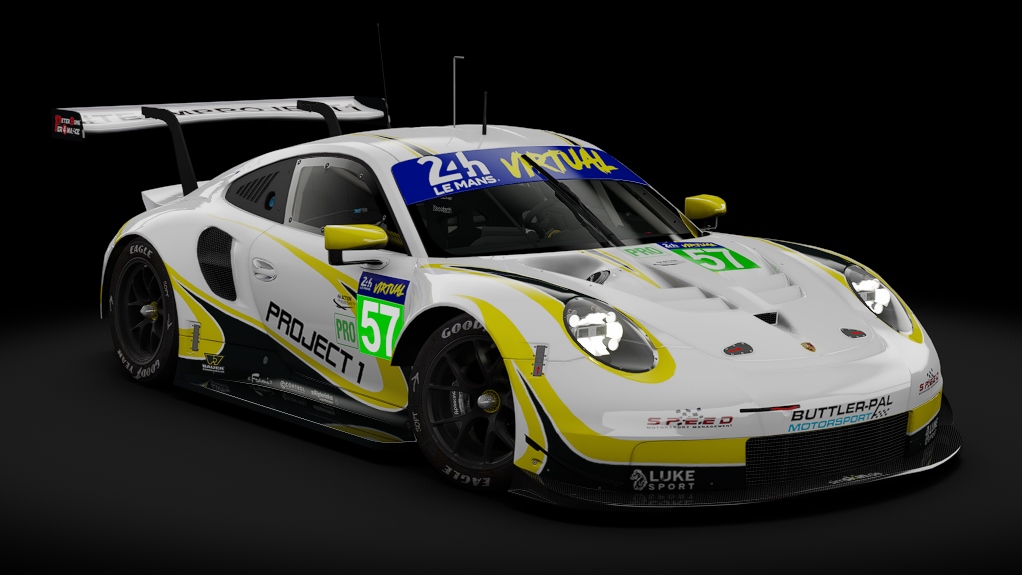 2018 Porsche 911 (991.II) RSR GTE, skin 2022 #57 Team Project 1 x BPM LM24 VIRTUAL